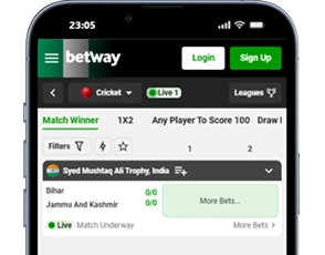 Betway Cricket Live Betting Mobile Screenshot